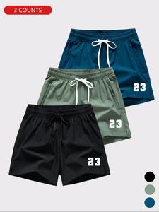 Men's Solid Color Drawstring Waist Shorts, Casual Breathable Comfortable Shorts for Summer, Men's Bottoms for Daily Wear