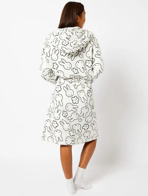 Miffy x Skinnydip Dressing Gown in White 4