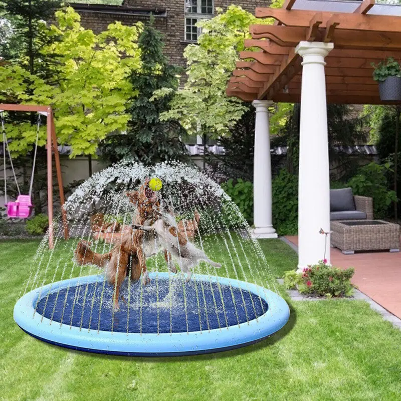 170CM Sprinkler Play Mat Water Toy Dog Pool Beach Splash Pad Game Centre Spray free shipping 6