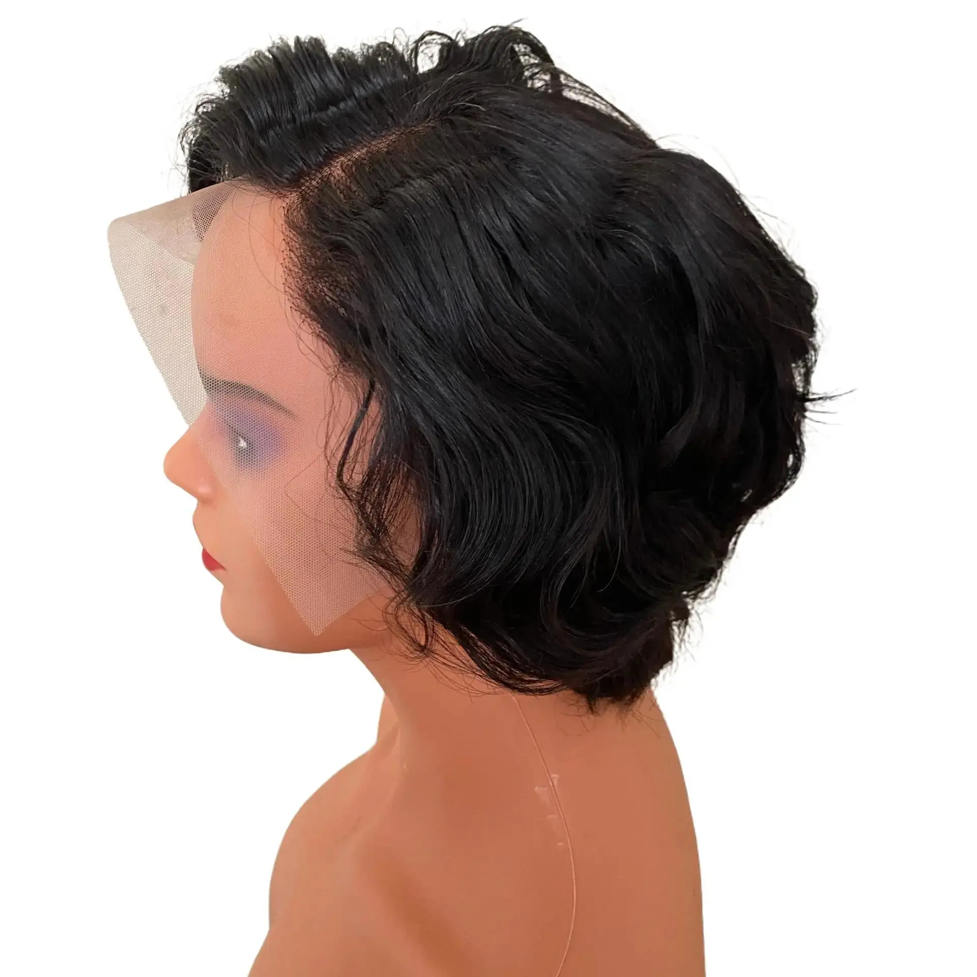 Full Frontal 100% Human Hair Natural Pixie Cut Style