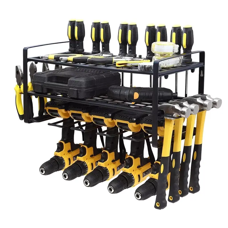 Heavy Duty Power Tool Organizer Drill Holder Wall Mount Power Tool Storage Rack 3