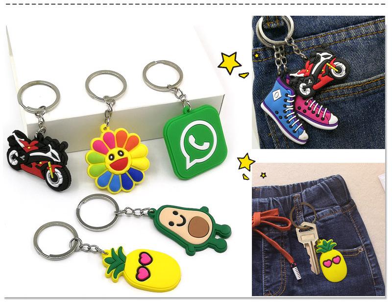 Product Introduction of New PVC Car Keychain Pendant Advertising Gift Accessories 0