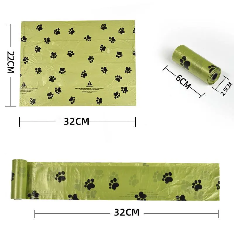 New Pet Biodegradable Trash Bag Dog Poop Bags Bulk Biobase Scented Poo Bag Degradable Cat Waste Bags Dog Poop Dispenser Gifts 5