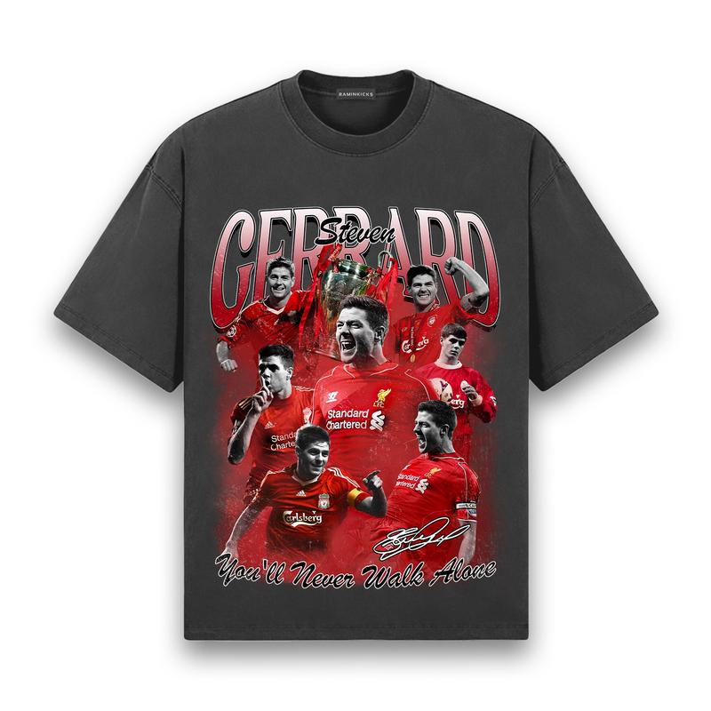 STEVEN GERRARD (LIVERPOOL) "T-SHIRT",Viral T-Shirt, Football T-Shirt, Soccer T-Shirt Gift for Men & Women, Football Lover Shirt, Soccer Fan, Gildan 5000 Graphic Tee Outfit 2