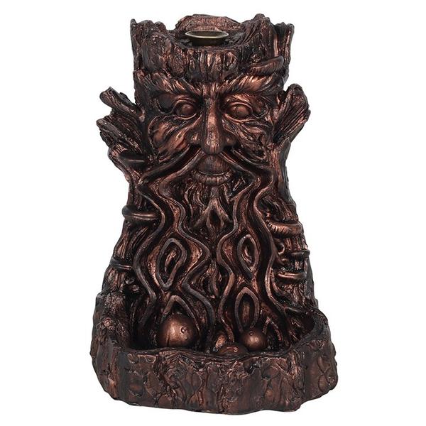 Bronze Effect Tree Man Backflow Incense Burner 1