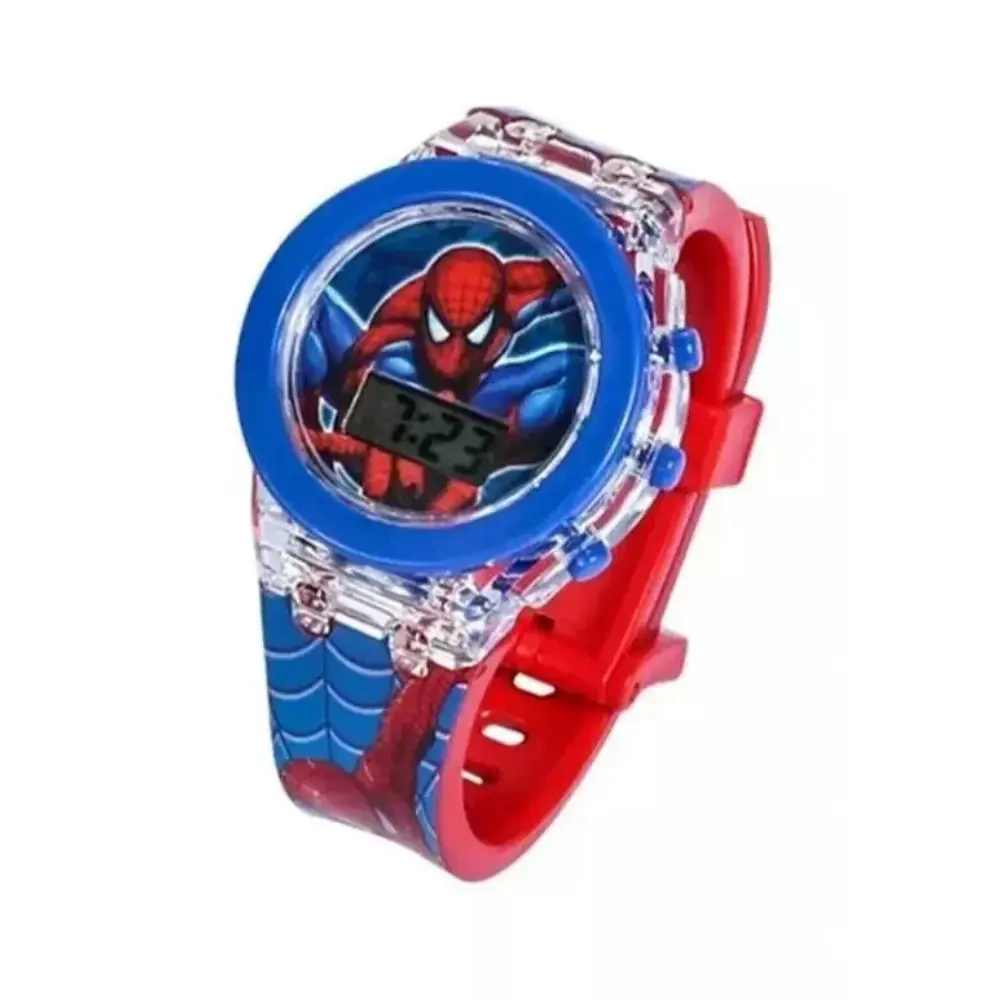 Spiderman Cartoon Flashing Light Up Digital Watch