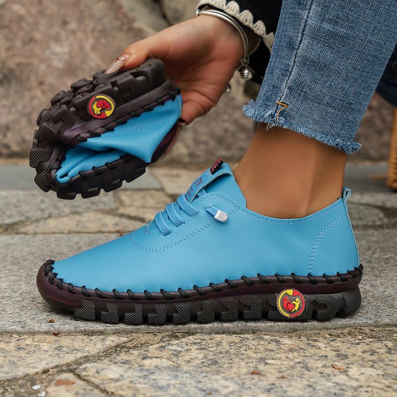 Product Introduction of Women Summer Shoes Leather Handmade Shoes Mom Comfortable Lightweight Oxford Large Size Soft Sole Shoes 6