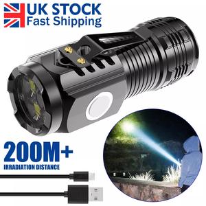 1200000LM USB Rechargeable LED Flashlight Super Bright Torch Tactical Lamp