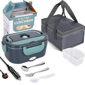 Portable Electric Lunch Box, 3 in 1 Cords Charging Food Heater, Fast Heating Lunchbox, Durable Bento Lunch Box, Food Heating Box for Car Home, Boyfriend Gift, Travel Plastic Kitchenware, Kitchen Appliances, Tableware, Heated Lunch Box, Bento Boxes