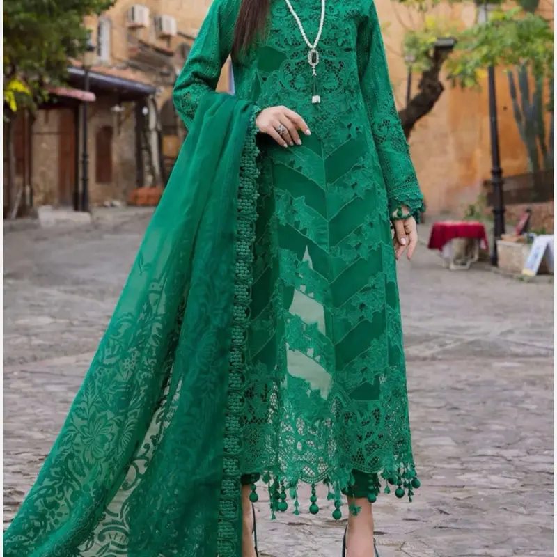 Emerald Maria b inspired luxury embroidered outfit 0