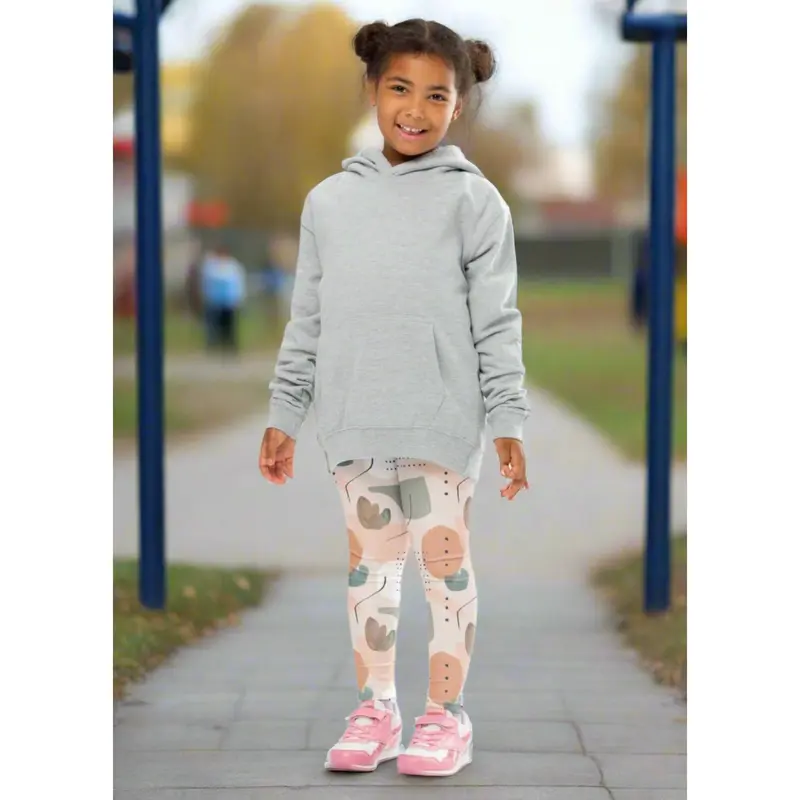 Kids Leggings all over abstract print, Casual wear, Active wear, Street wear 1