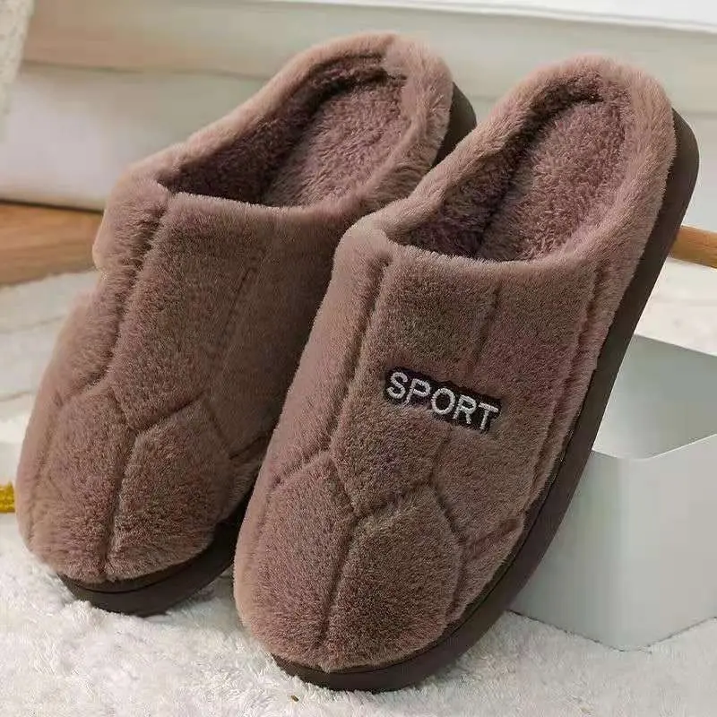 Cotton slippers women's winter non-slip plus velvet warm confinement slippers indoor home men's cute plush cotton slippers winter Girl Footwear 2