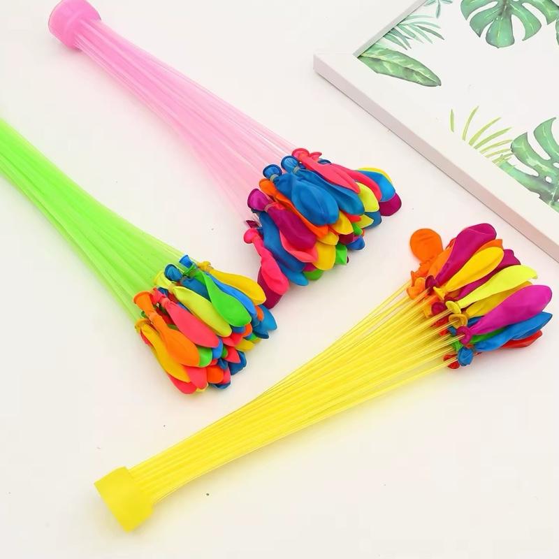 111-999 Pcs Colourful Self Sealing Magic Biodegradable Latex Small Water Balloons with Rapid Fill Hose attAchment, Self Tie Rubber-band. Perfect for Outdoor Games and Parties. 2