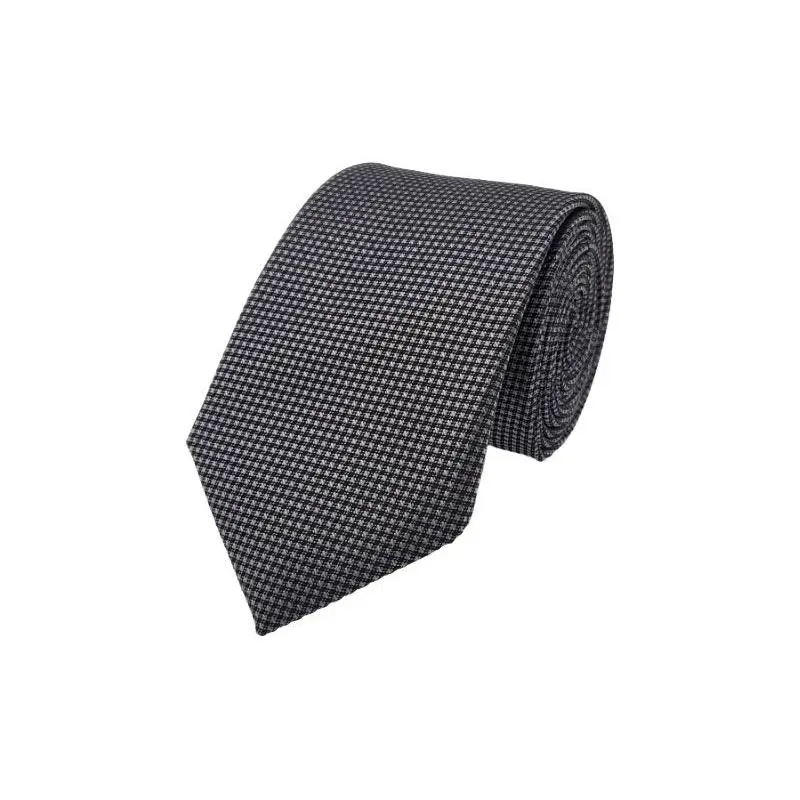 Black and silver-toned houndstooth patterned tie
