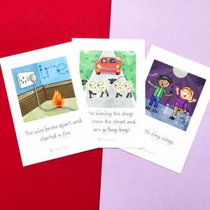 Phonic Flashcards for Children's Reading, Speaking & Writing Skills - 44 Double-Sided Cards