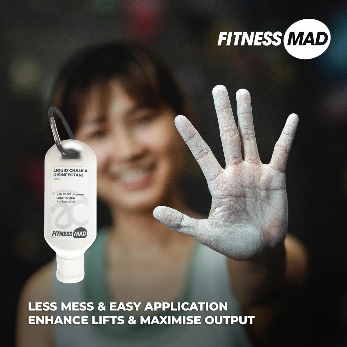 Fitness Mad Liquid Gym Chalk Weightlifting Gymnastics Climbing Hand Chalk 50ml