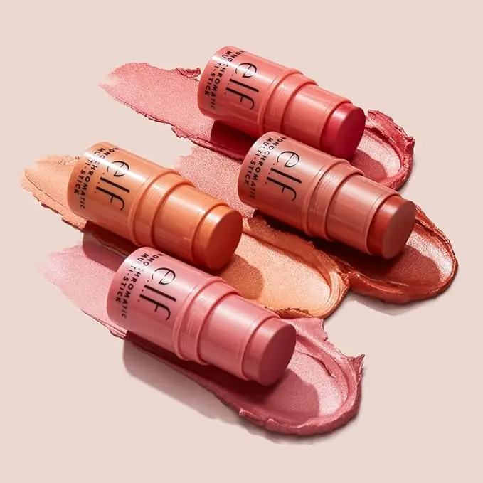 e.l.f., Monochromatic Multi-Stick Blush, Creamy, Lightweight, Versatile, Luxurious, Adds Shimmer, Easy To Use On The Go, Blends Effortlessly 4