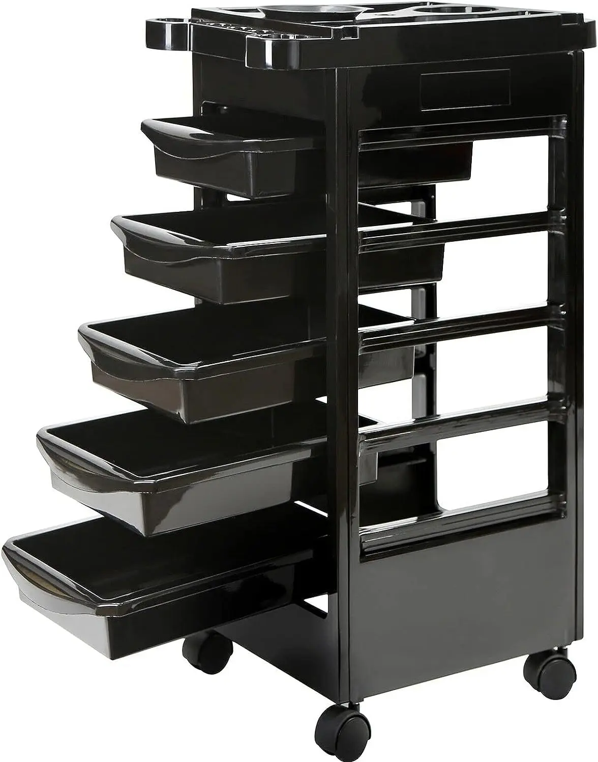 HYGRAD 6 Tier Hairdresser Trolley Beauty Salon Trolley Practical For Salon Essentials Easy To Move Compartment Trolley For Hairdresser Accessories.