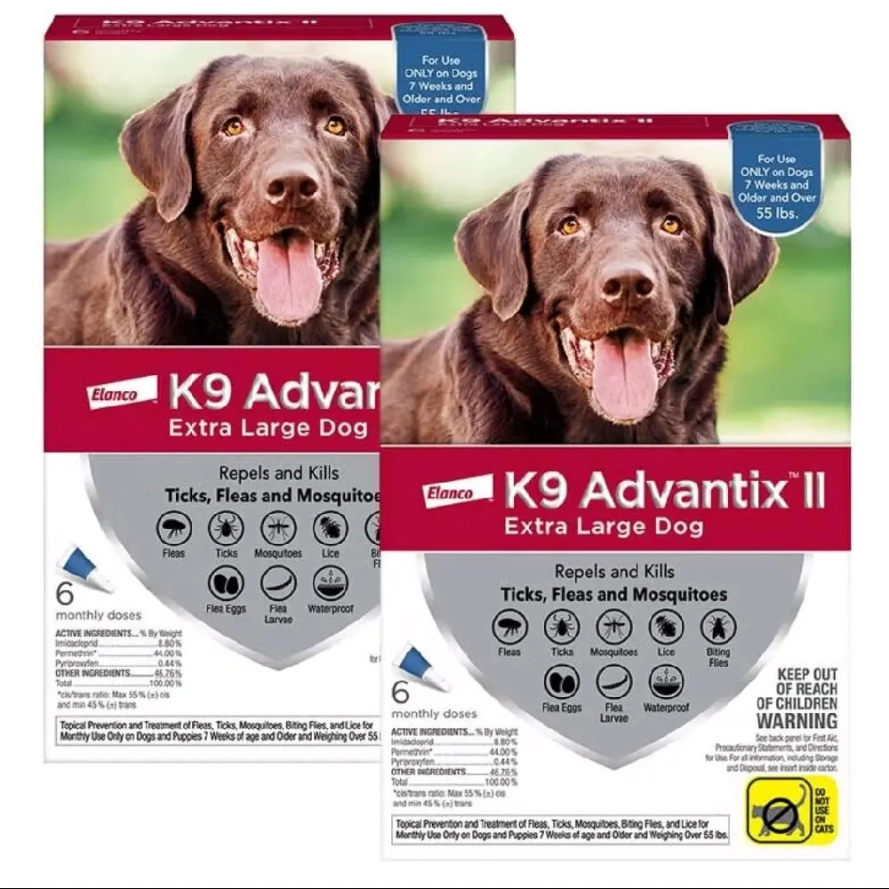 Advantix Spot On Flea Treatment for Extra Large Dogs 55 lbs, 6 Months Doses