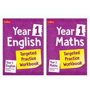 Year 1 Maths & English Targeted Practice Workbook for age 5 to 6 KS1 kids workbooks school books