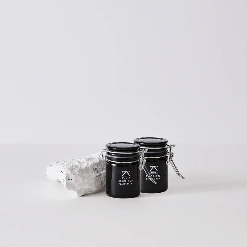 Luxury Black Oud Beard Balm Gift Box with Organic Shea Butter for Hydrating and Comfortable Hair Care Ramadan Eid Gift For Men - 50g 5