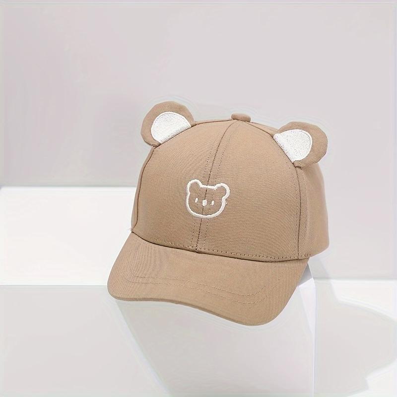 Product Introduction of A&H      1pc Embroidered Little Bear Baseball Cap - A Versatile Choice for Boys and Girls, Ideal for Summer Beach Trips. 11