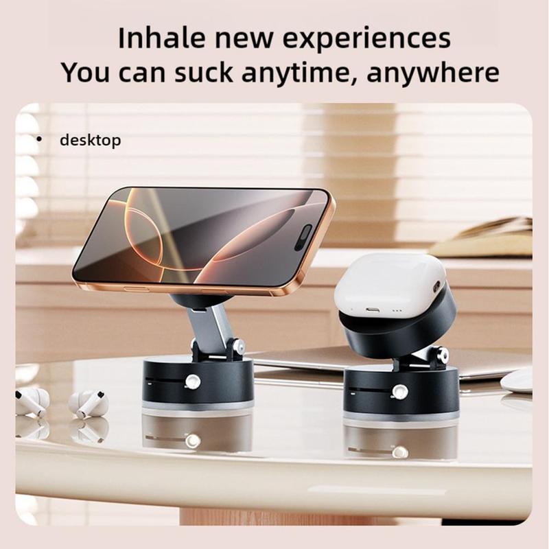 360° Magnetic Car Phone Holder Vacuum Suction Dashboard Mount with Dual Magnetic Base for Drivers, 360 Rotation & Anti Slip Design 7