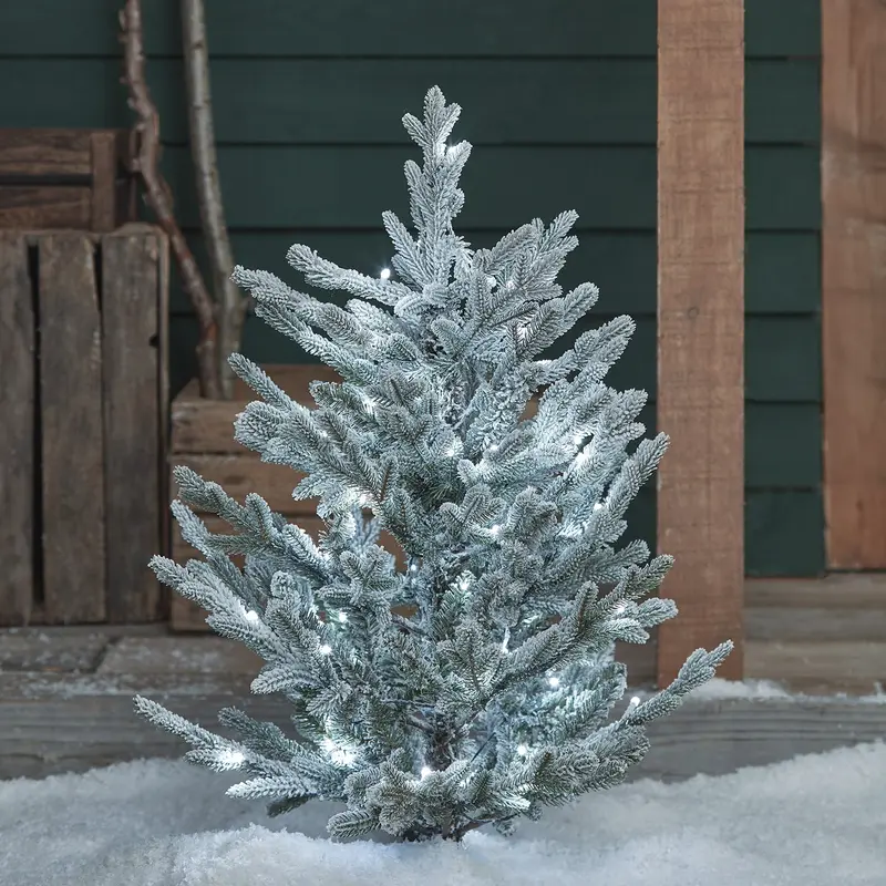3ft Dual Colour LED Snowy Outdoor Christmas Tree Stake 3