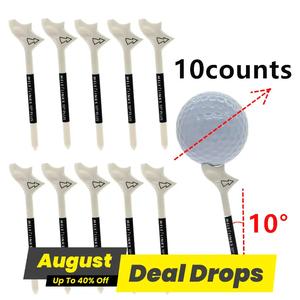 Oblique Insertion Durable Golf Ball Tees, 10pcs Professional Golf Tees, Golf Accessories for Outdoor Sports, Exercise Equipment, Golf Pack Accessories, Golf Gifts for Him, Boyfriend Gift, Fathers Day Gift