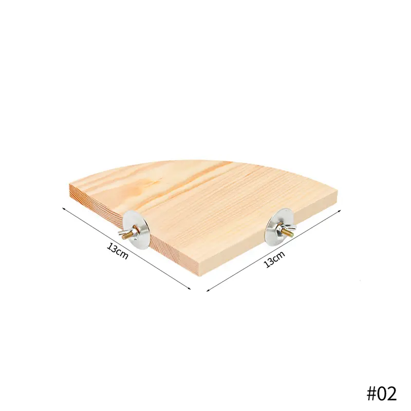 Parrot Bird Wood Perch Stand Platform Rectangle Fan-shaped Shelf Stand Board For Budgie Parakeet Cockatiel Hamster Gerbil Rat 6