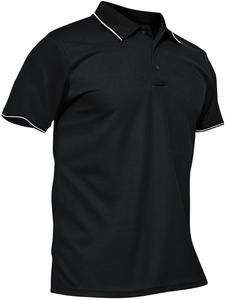 Men's Regular Fit Contrast Trim Polo Shirt, Casual Short Sleeve Half Zip Top for Outdoor Golf, Men's Clothes for Summer