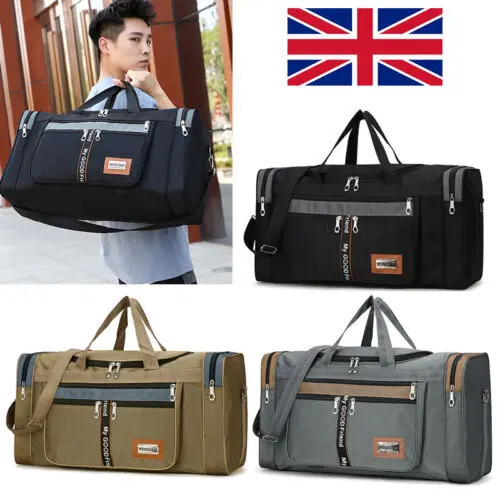 Men Extra Large Big Sports Gym Holdall Bag Travel Work Cabin Barrel Bag NEW 5