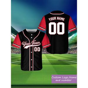 Custom Team Name and Number Baseball Jersey, Custom Baseball Shirt for Fans and Enthusiasts