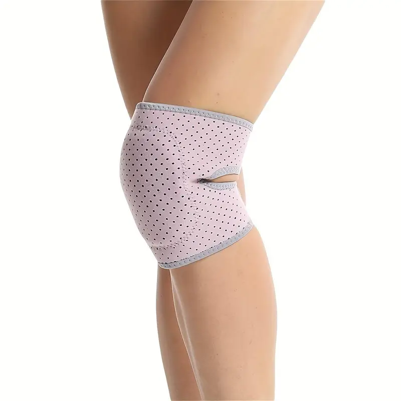 Women'S Pink Knee Support Braces - Polyester Filled Sponge, Ideal for Yoga, Tennis, Dance & Gym Workouts - Pair of Adjustable Aerodynamic Supports, Dance Accessories, Without Battery 2