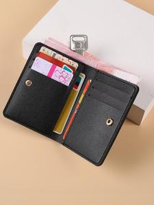Men's Business Minimalist Card Holder for Gift, Simple Plain Pu Leather Card Holder, Versatile Trendy Wallet for Daily & Travel Use, Organizer