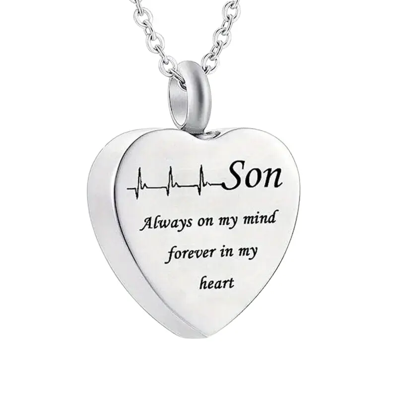 Family Heart Jewellery Urn for Mum Dad Sister Brother Grandma Grandpa Necklace Pendant Ashes Locket Cremation Keepsake 5