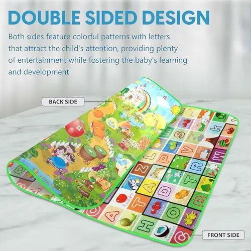 2 Sided 200X180cm Kids Crawling Educational Game Soft Foam Picnic Carpet Play Mat fisher price  monkey  playmat 6
