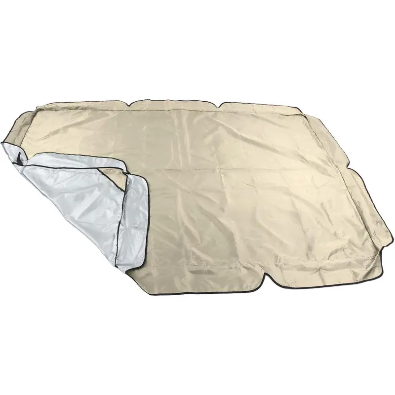 TITA-DONG Swing Canopy Replacement Cover, 600D Silver Coated Oxford Fabric Replacement Canopy Top Cover, Waterproof Replacement Canopy for Patio Yard Seat(Beige) 8