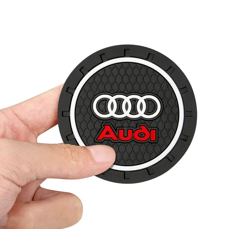 2Pcs Car Coaster Water Cup Bottle Holder Anti-slip Pad Mat For Audi Sline A6 C5 C6 C7 C8 A4 B5 B6 B7 B8 B9 S3 S4 S5 Q3 8U Q5 8R 1