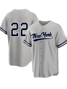 Men's Letter Embroidery V Neck Baseball Jersey, Casual Loose Short Sleeve Button Baseball Top for Outdoor Sports, Breathable Sports Top for Men