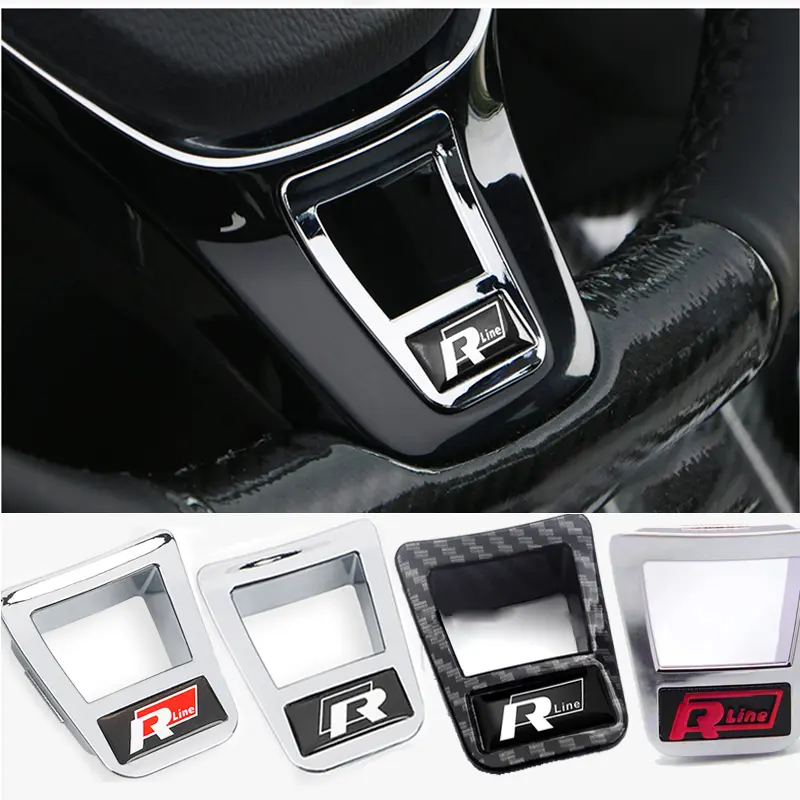 Rline R Logo Car Steering Wheel Sticker Accessories For Volkswagen Polo GTI Golf Passat Magotan Tiguan Artcon Jetta CC Santana