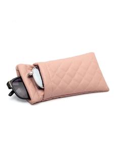 Pink Portable Sunglasses Case, Quilted Design Sunglasses Storage Bag, Gifts for Her, Lightweight Glasses Case, Glasses Storage Bag for Daily Use and Travel