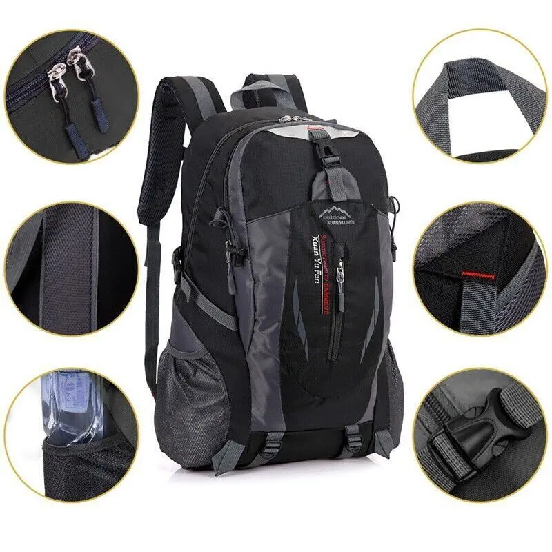 40L Large Waterproof Backpack Bag Camping Walking Hiking Outdoor Travel Rucksack 6