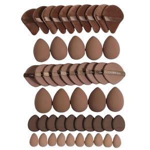Soft Makeup Sponge & Powder Puff Set, 5pcs/30pcs/50pcs Blending Beauty Sponge Makeup Sponge & Makeup Puffs, Professional Makeup Tools for Women, Trending Makeup, Beauty Kits, Cosmetics, Brown Beauty Sponges, Facial Sponges, Beauty Products
