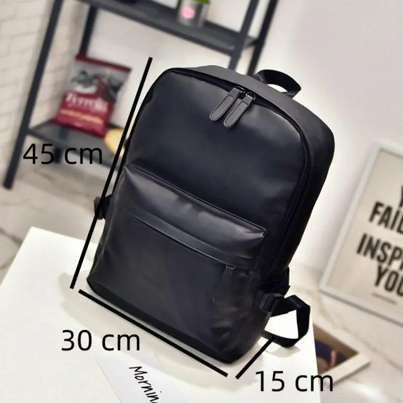 2025 Fashion Men Large Capacity PU Leather Backpack Luxury Men Outdoor Bag Male School Bags Man Business Backpack 1