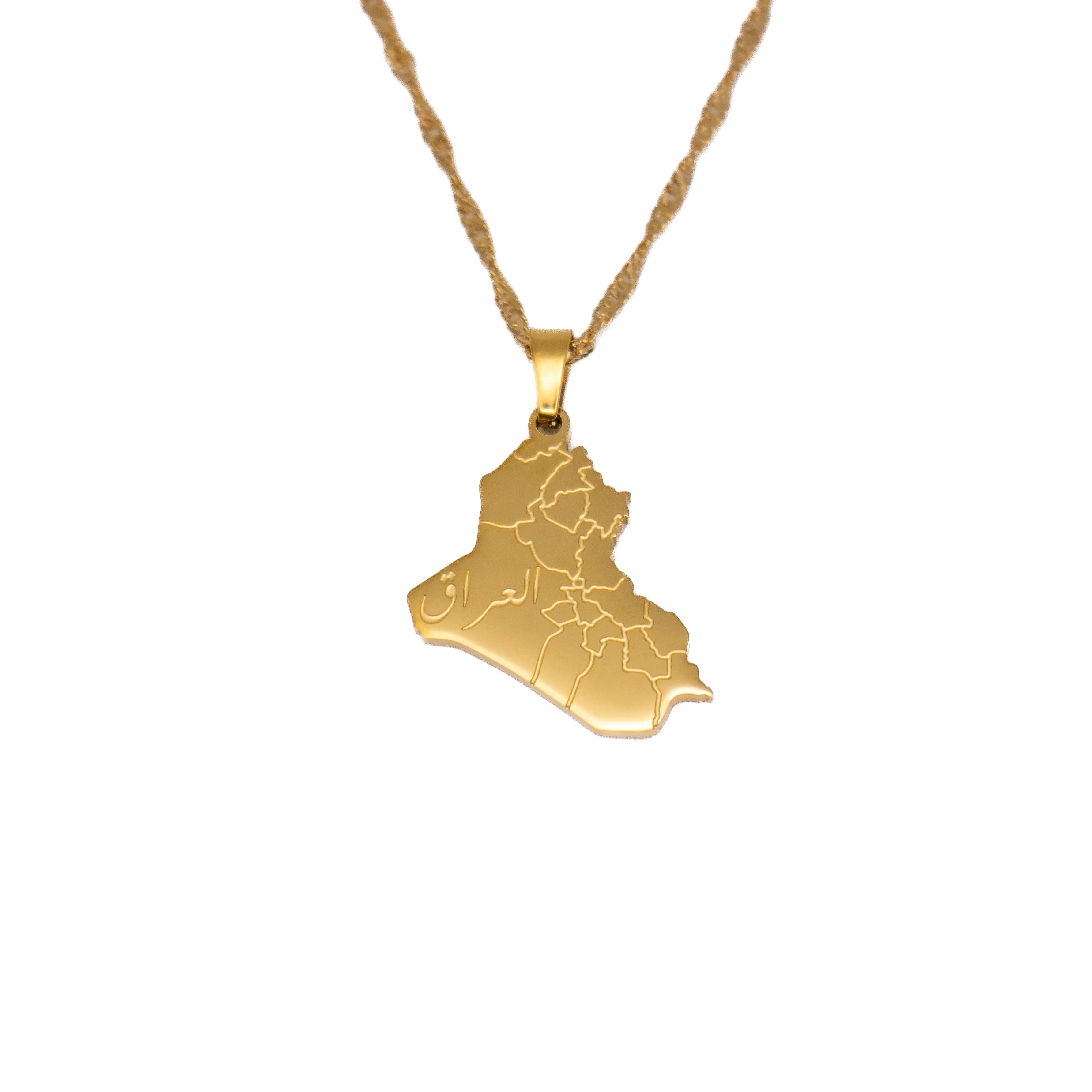 Iraq Map Necklace