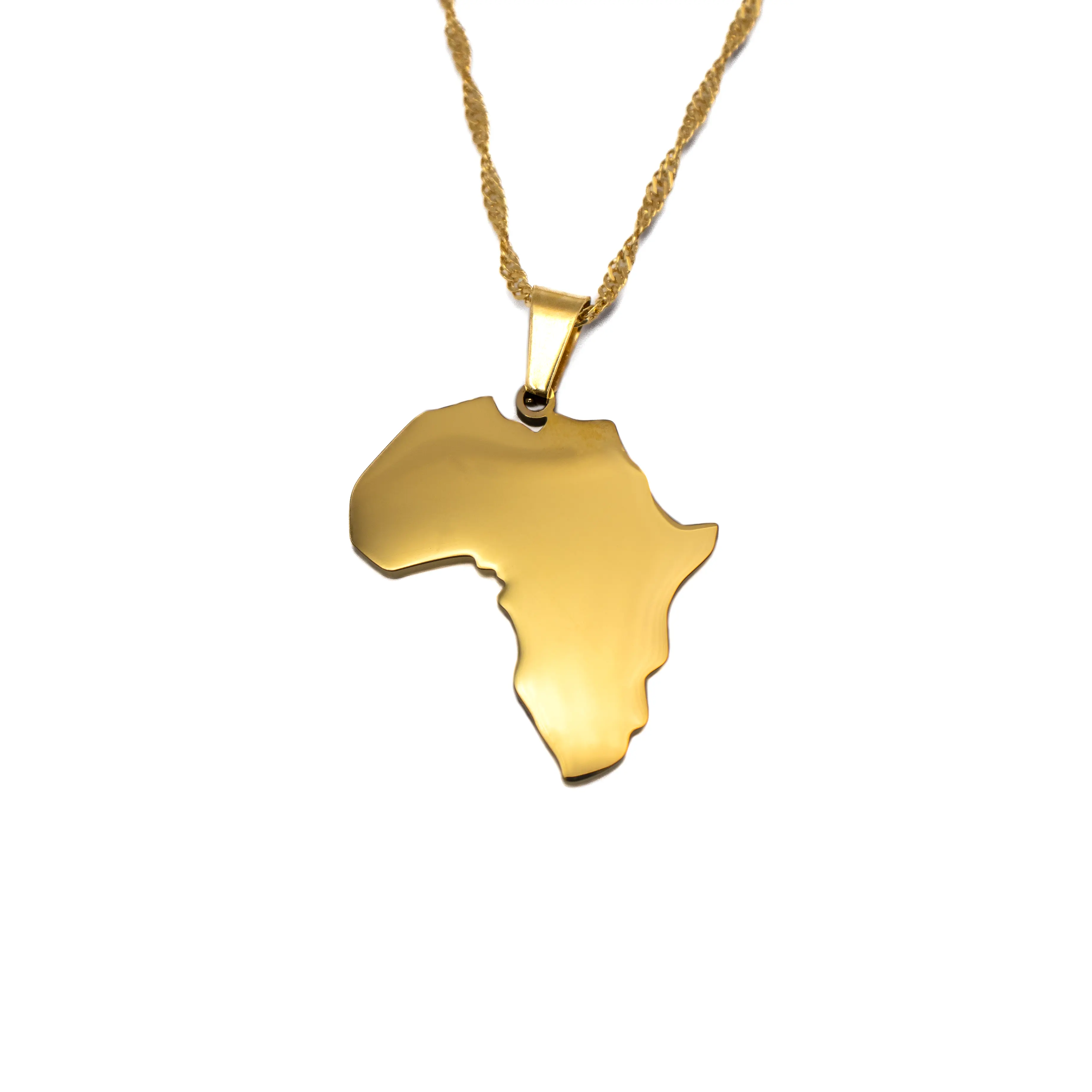 Africa Map Necklace