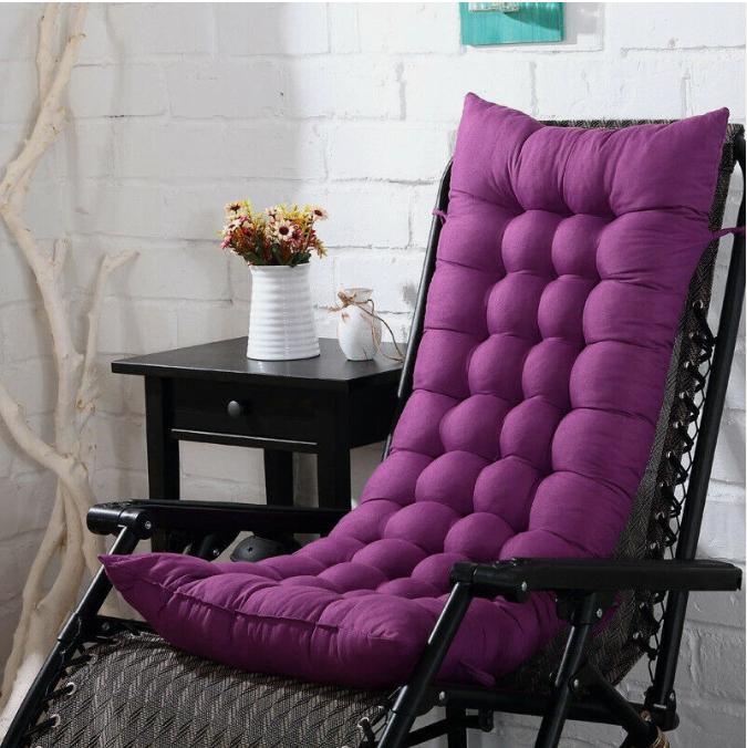 Thick Sun Lounger Cushion Garden Outdoor Recliner Chair Seat Pad Comfort 4