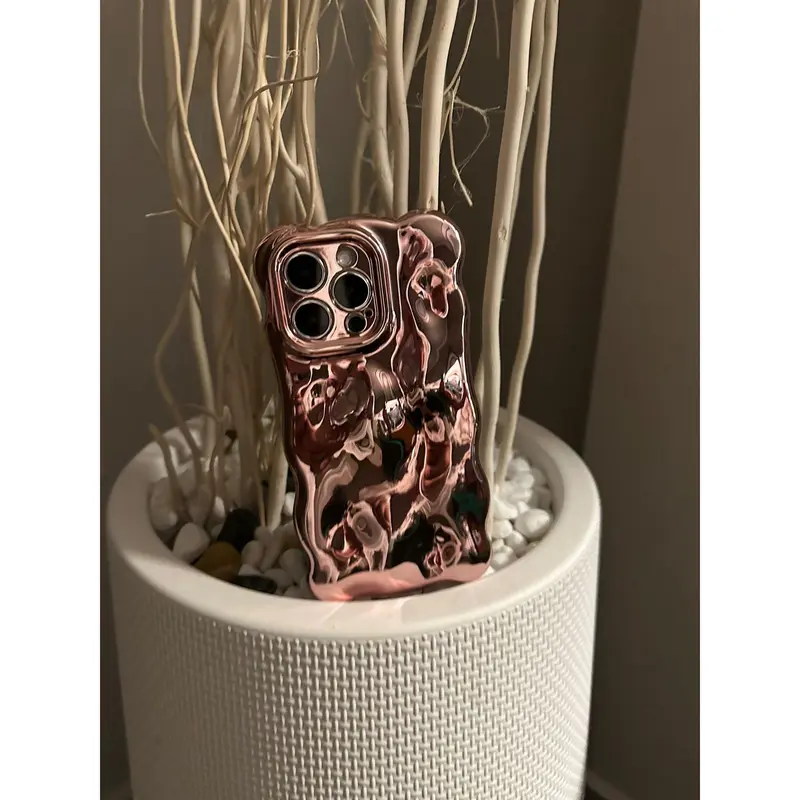 3D Bubble Bliss Phone Case - Metallic Rose Gold | Stylish and Protective Case with Textured Bubble Design 4