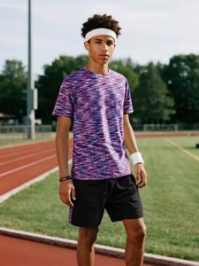 INNERSECT Men’s Two-Piece Set Solid Round Neck Tee & Shorts Sports Set Sporty Breathable Comfortable Outfits for Gym Workout Running Summer Casual Tracksuit Set